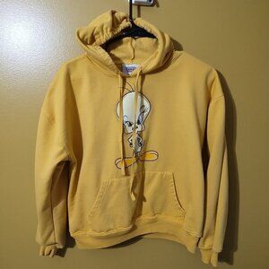 Looney Tunes Tweety Bird Cotton Blend Hoodie S Kidcore Nostalgic